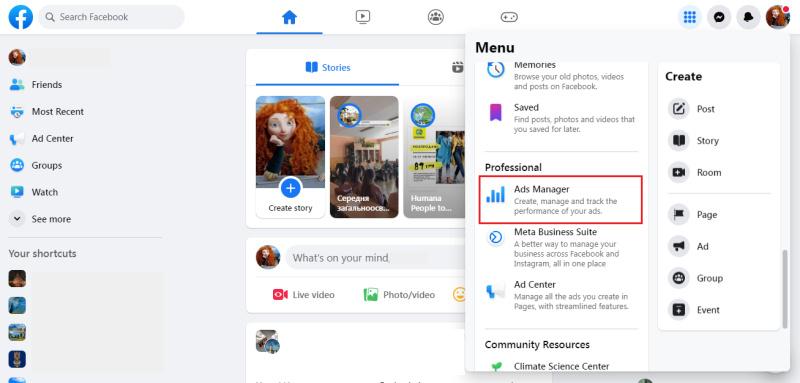 Facebook Ads Manager – interface and controls overview